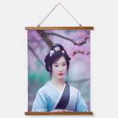Geisha Tree AI日本の作成フォトスタイル 吊り下げ型タペストリー (正面)