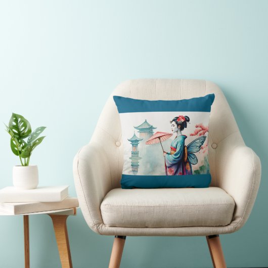 geisha watercolor クッション (椅子)