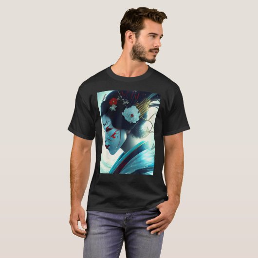 Geisha with mask tシャツ (正面フル)