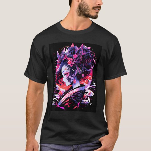 Geisha's Charm Allure of Japanese Culture Design Tシャツ (正面)