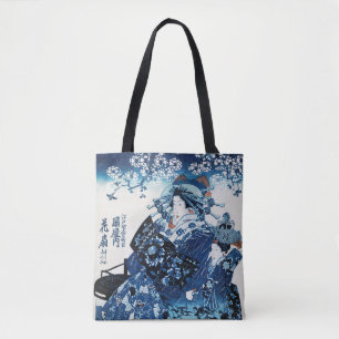 geisya日本の女国芳、浮世絵 トートバッグ