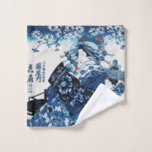 geisya日本の女国芳、浮世絵 バスタオルセット (ウォッシュタオル)