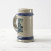 geisya日本の女国芳、浮世絵 ビールジョッキ (正面左)