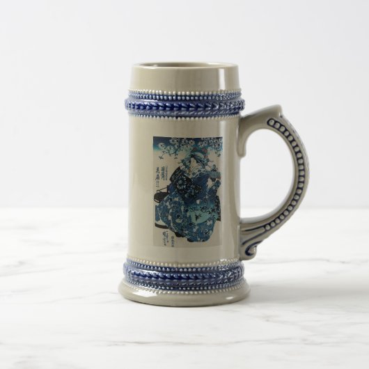 geisya日本の女国芳、浮世絵 ビールジョッキ (右)