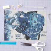 geisya日本の女国芳、浮世絵 薄葉紙 (クラフト)