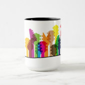 Gekleurde gitaar, gitaren met muziek noot. Gitaris マグカップ (中央)