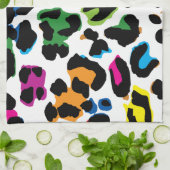 Gekleurde Luipaard print, dierenprint patroon. キッチンタオル (折り畳み)