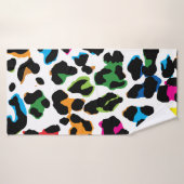 Gekleurde Luipaard print, dierenprint patroon. バスタオル (バスタオル)