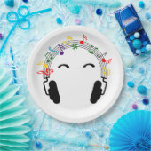 Gekleurde muziek, balken. Koptelefoon. ペーパープレート (パーティー)