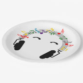 Gekleurde muziek, balken. Koptelefoon. ペーパープレート (アングル)