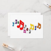 Gekleurde muziek, balken. Liefde voor muziek. カード (正面/裏面インサイチュ)