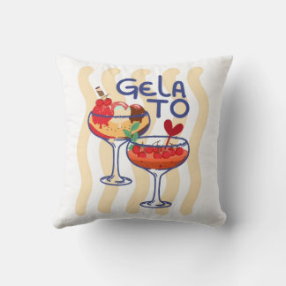 🍦 GELA TO – かわいいレトロなジェラートのグラフィック クッション