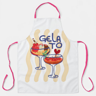 🍦 GELA TO – かわいいレトロジェラート グラフィック エプロン