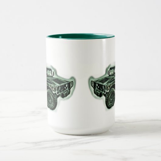 Geländefahrzeug grün マグカップ (中央)