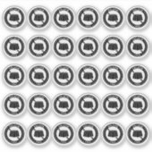 Gelatin Free Wedding Place Card Mini Food Allergy シール (正面)