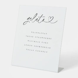 Gelato Flavors Dessert Table Wedding Party Sign 台座サイン