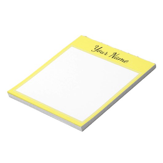 Gelb personalisiert ノートパッド (回転)