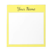 Gelb personalisiert ノートパッド (正面)