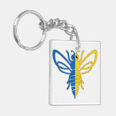 Gelbe und blaue Biene キーホルダー (正面左)