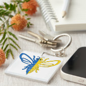 Gelbe und blaue Biene キーホルダー (正面右)