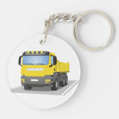 gelber Baustellen LKW キーホルダー (裏面)