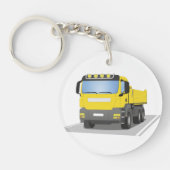 gelber Baustellen LKW キーホルダー (正面)