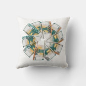 Geldkissen – Luxusdesign mit Euro-Motiven クッション (裏面)