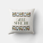 Geldkissen – Retro Art Deco Design mit Euro-Motive クッション (裏面)