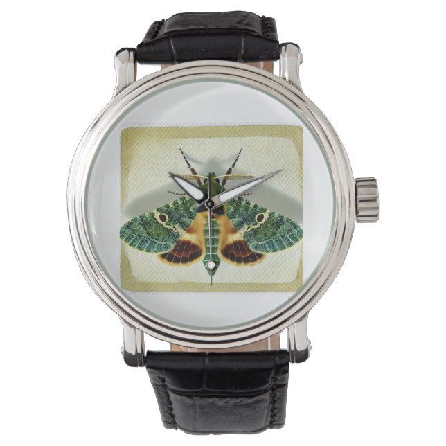gelechiid moth 220924IREF212 - Watercolor 腕時計 (正面)