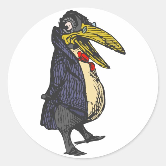 gelehrter rabe academic raven ラウンドシール (正面)