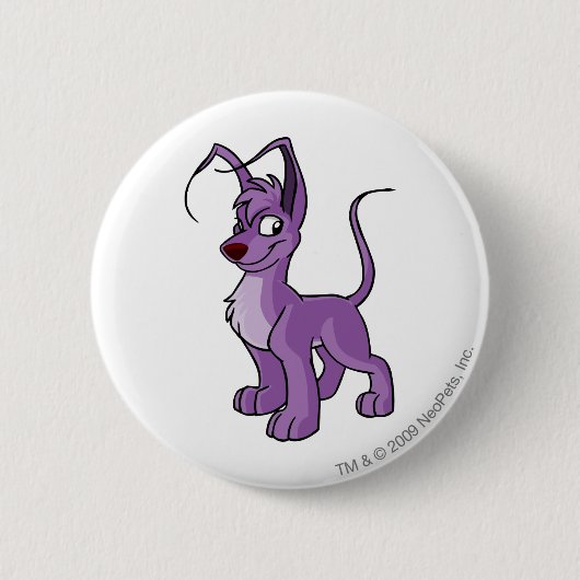 Gelertの紫色 缶バッジ (正面)