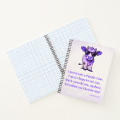 Gelett Burgessの詩「Purple Cow」 ノートブック (内部)