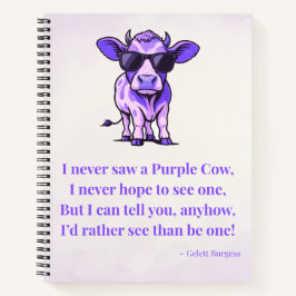 Gelett Burgessの詩「Purple Cow」 ノートブック