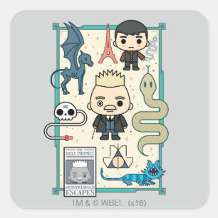 GELLERT GRINDELWALD™ &ベアボーン漫画 スクエアシール