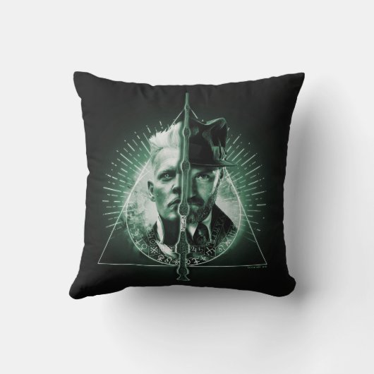 GELLERT GRINDELWALD™対Dumbledore クッション (裏面)