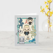 GELLERT GRINDLWALD™ & Barebone Cartoon カード (黄色い花)