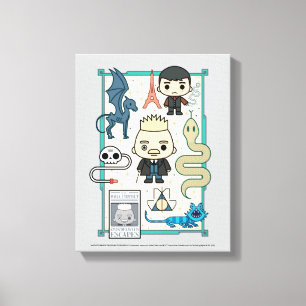 GELLERT GRINDLWALD™ & Barebone Cartoon キャンバスプリント