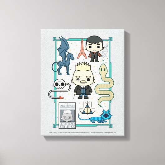 GELLERT GRINDLWALD™ & Barebone Cartoon キャンバスプリント (正面)