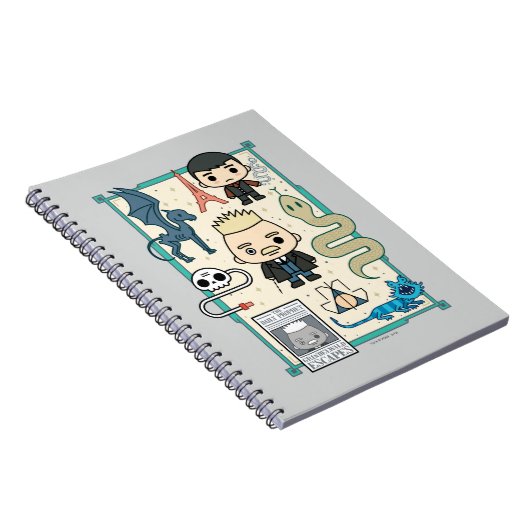 GELLERT GRINDLWALD™ & Barebone Cartoon ノートブック (右側)