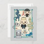 GELLERT GRINDLWALD™ & Barebone Cartoon ポストカード (正面/裏面)