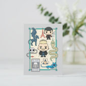 GELLERT GRINDLWALD™ & Barebone Cartoon ポストカード (スタンド正面)