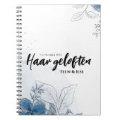 Gelofte boekje bruiloft blauw blad ノートブック (正面)