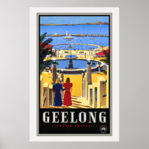 Gelong Australia Vintage Poster 1930 ポスター