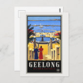 Gelong Australia Vintage Poster 1930 ポストカード (正面/裏面)