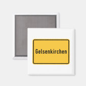 Gelsenkirchen、ドイツロードサイン マグネット (正面/裏面)
