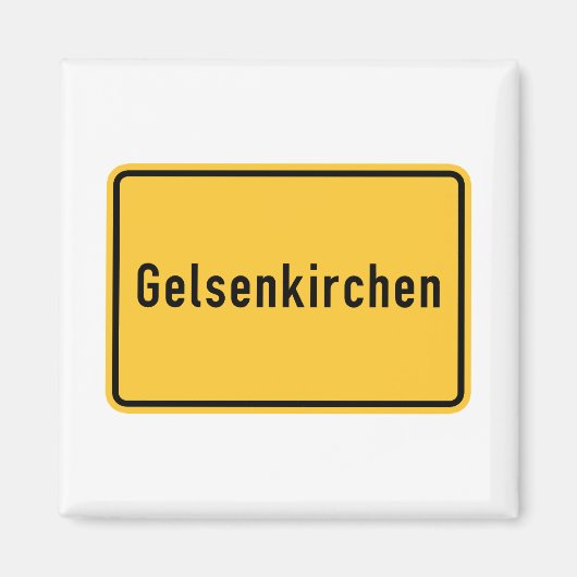 Gelsenkirchen、ドイツロードサイン マグネット (正面)