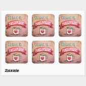 Geluk is tuisgemaak - Afrikaans Gesegde スクエアシール (シート)