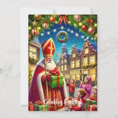 "Gelukkig Kerstfeest"ヴィンテージオランダクリスマス シーズンカード (正面)