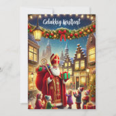 "Gelukkig Kerstfeest"ヴィンテージオランダクリスマス シーズンカード (正面)