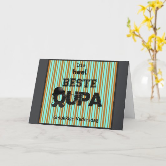 Gelukkige Vadersdag Oupa カード (黄色い花)